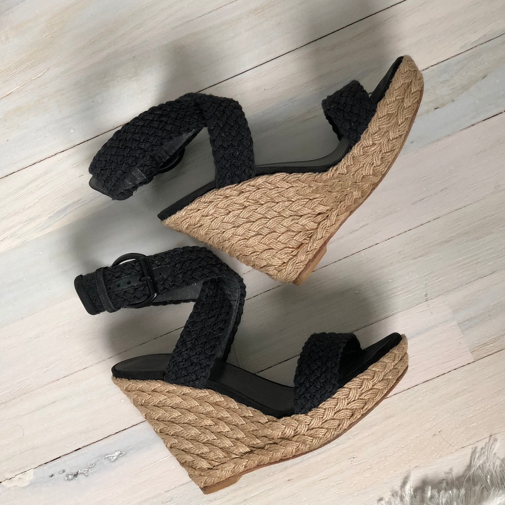 Stuart Weitzman Alex Crochet Wedge Sandal